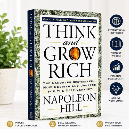 Think and Grow Rich Personal Growth Success Mindset Inspirational Guide by Napoleon Hill Classic
