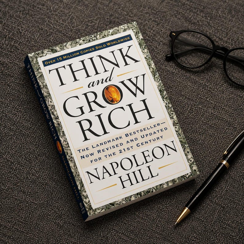 Think and Grow Rich Personal Growth Success Mindset Inspirational Guide by Napoleon Hill Classic