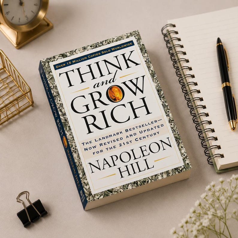 Think and Grow Rich Personal Growth Success Mindset Inspirational Guide by Napoleon Hill Classic
